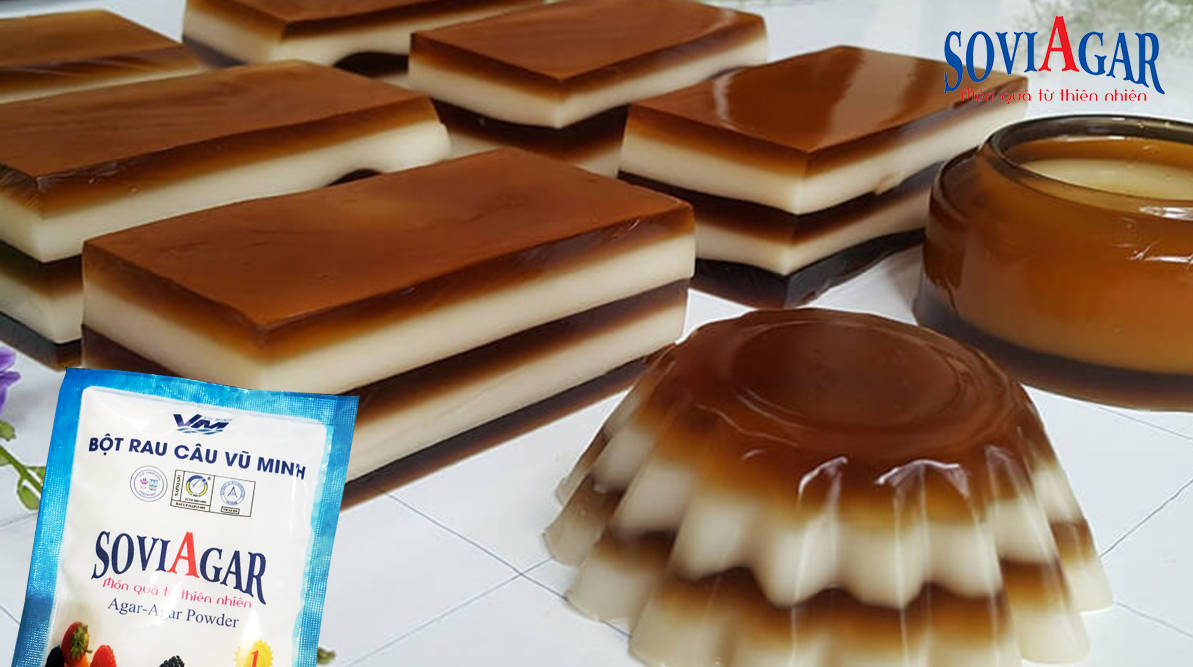 Mát Lịm Vị Dừa, Ngọt Ngào Vị Cacao – Bí Quyết Nằm Ở Bột Rau Câu Vũ Minh Soviagar