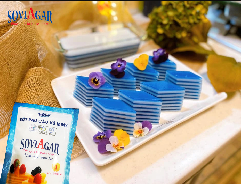 Sắc Xanh Tinh Khiết – Thạch Hoa Đậu Biếc Làm Từ Bột Rau Câu Vũ Minh SoviAgar