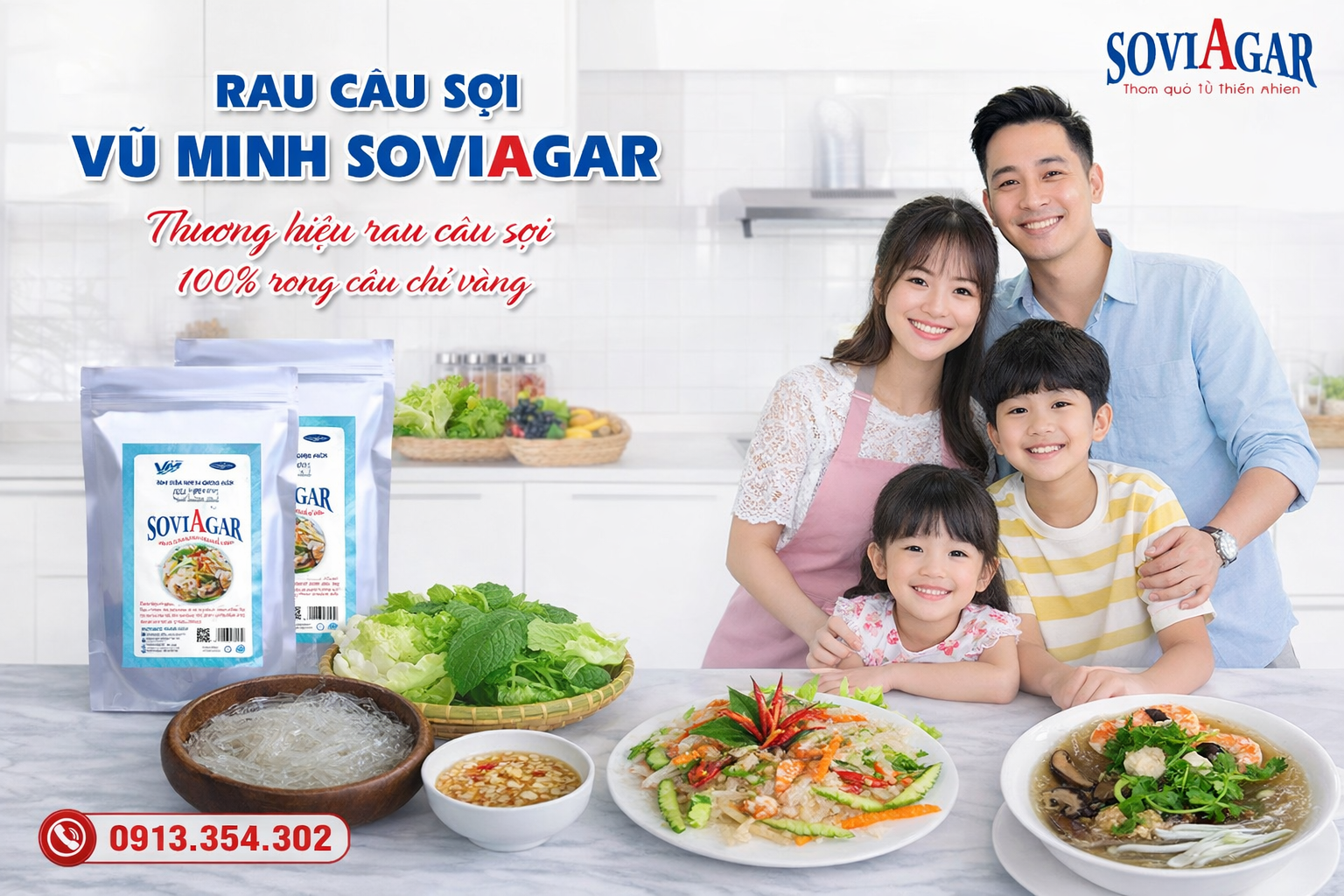 Rau câu sợi Vũ Minh Soviagar – Thức quà mát lành cân vị mâm cỗ Tết