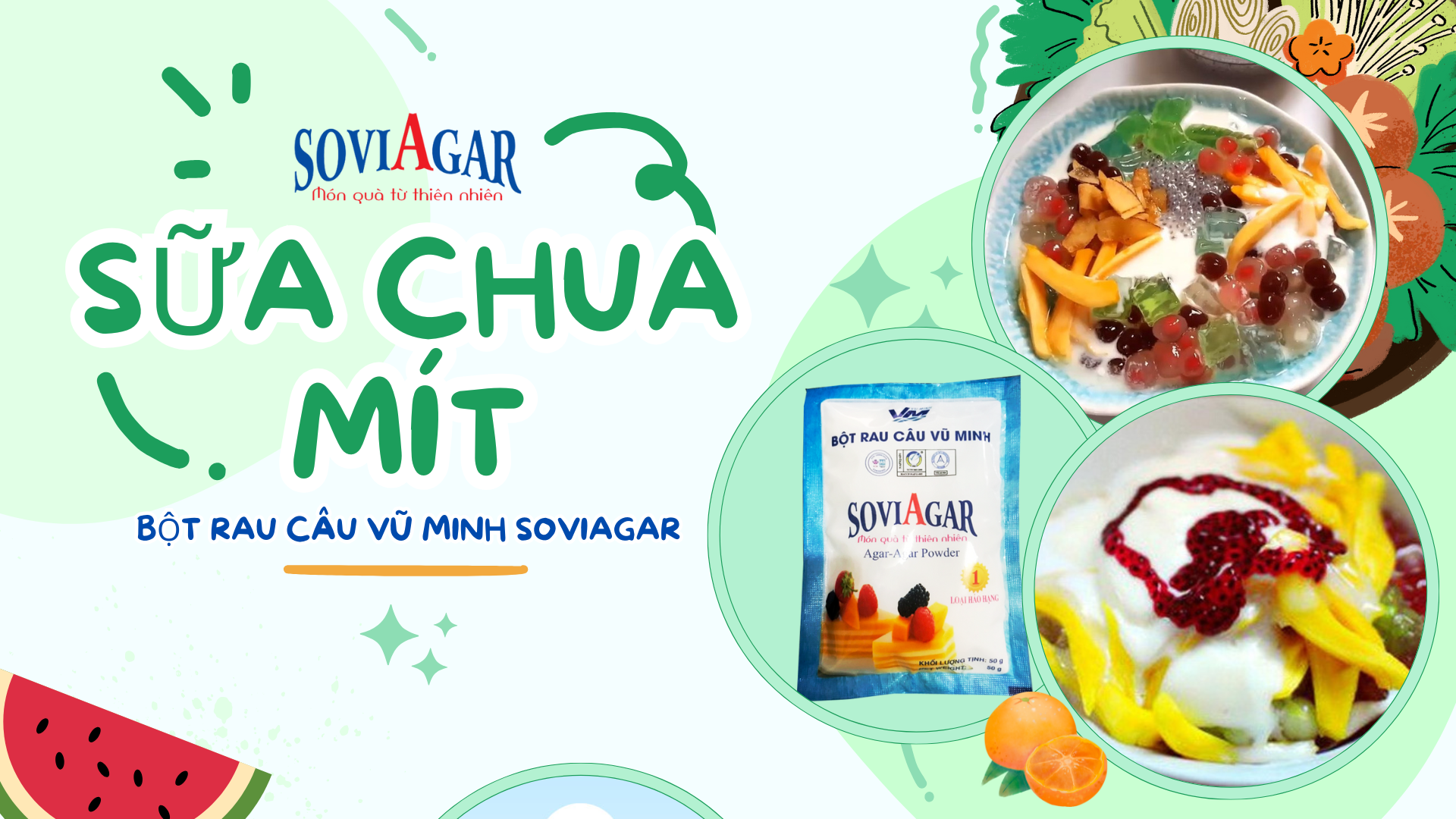 Bột Rau Câu Vũ Minh Soviagar – Nguyên Liệu Không Thể Thiếu Cho Sữa Chua Mít