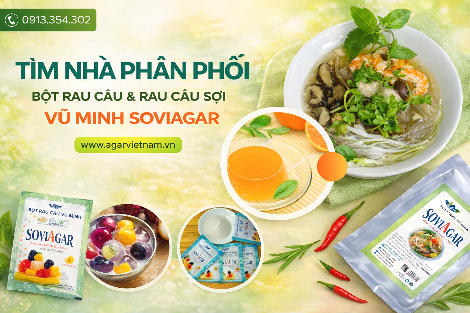 Tuyển Đại Lý Phân Phối Rau Câu Vũ Minh Soviagar Trên Toàn Quốc – Chiết Khấu Cao 2026