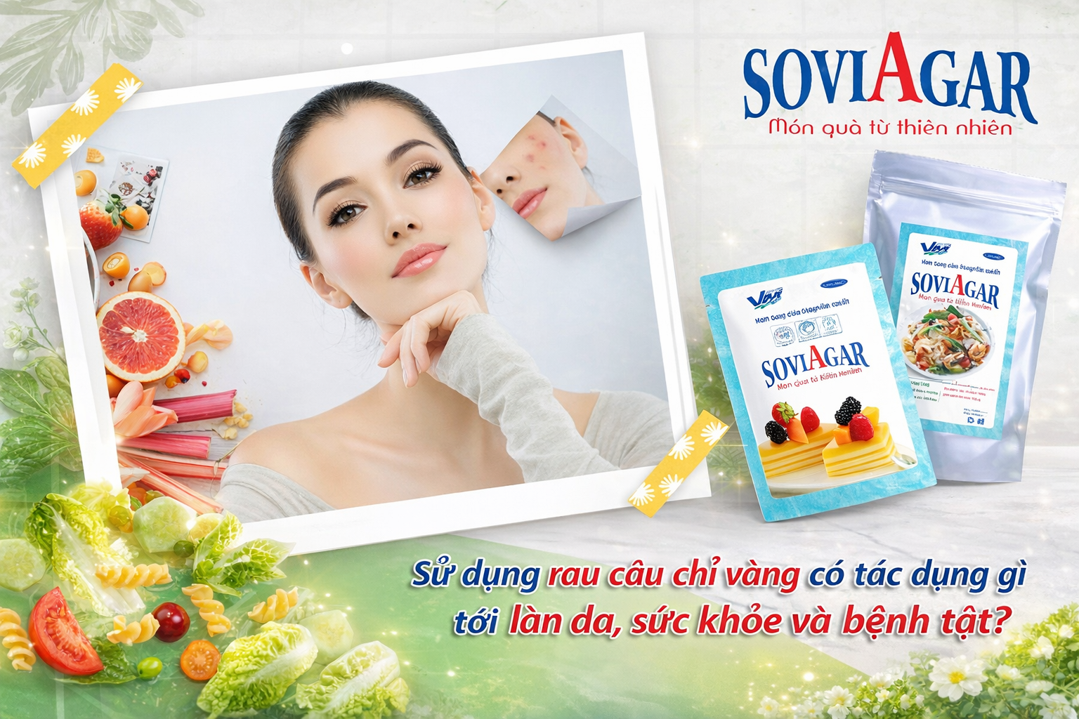 Rau Câu Vũ Minh SoviAgar – Giải Nhiệt, Đẹp Da, Giữ Dáng Cho Chị Em Phụ Nữ