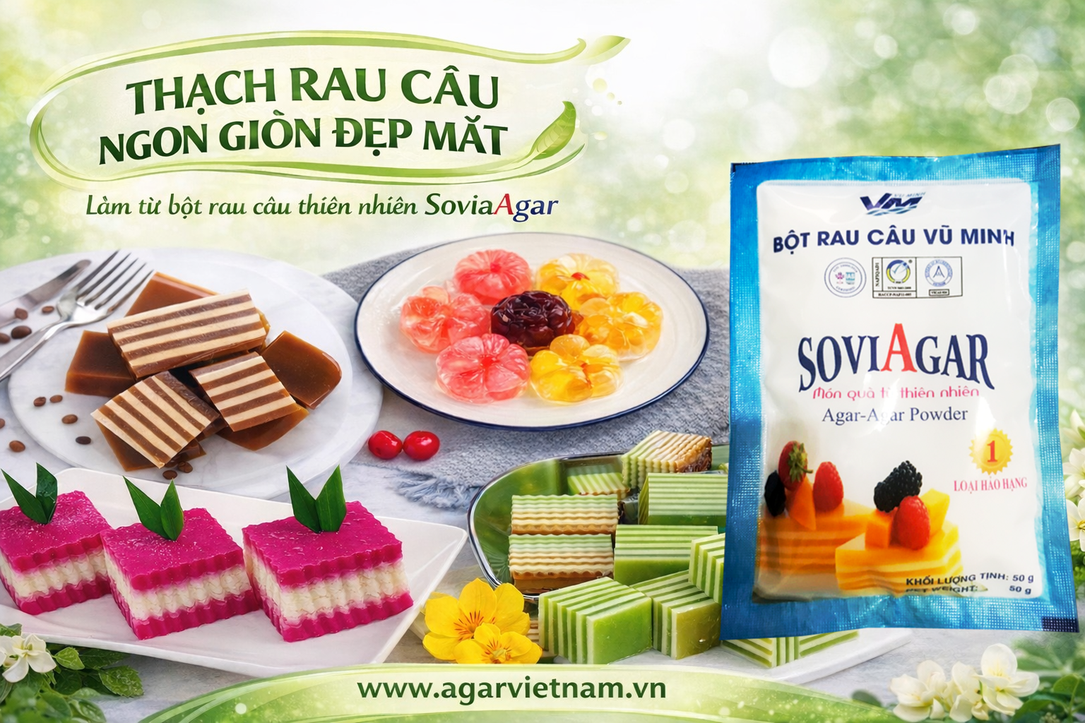 Chỉ 30 Phút Làm Ngay Thạch Rau Câu Sữa Dừa 3 Lớp Ngon Mát Cho Cả Nhà