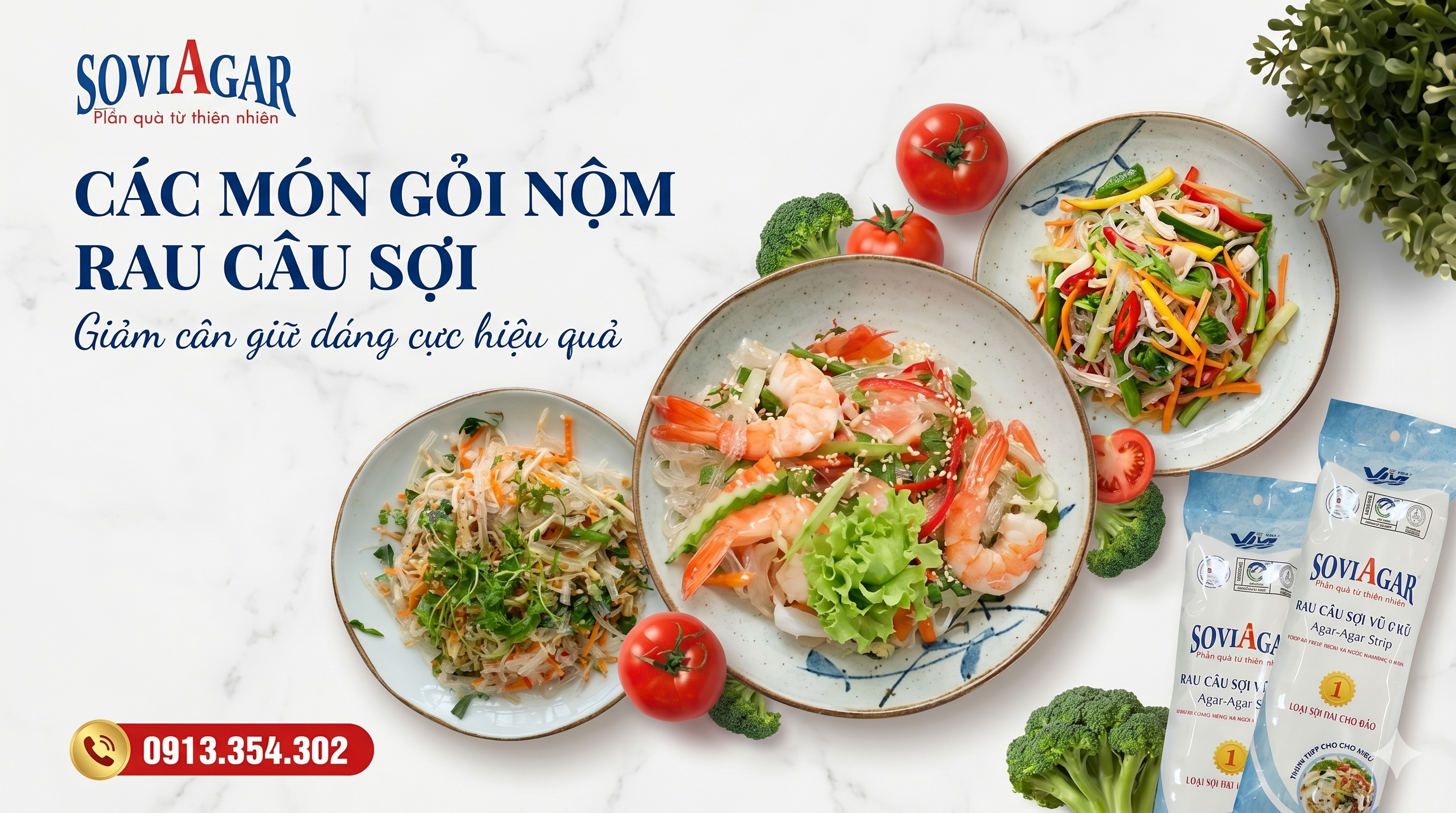 Rau câu sợi dài Vũ Minh Soviagar – "Vũ khí bí mật" giúp món nộm đạt điểm 10 chất lượng.