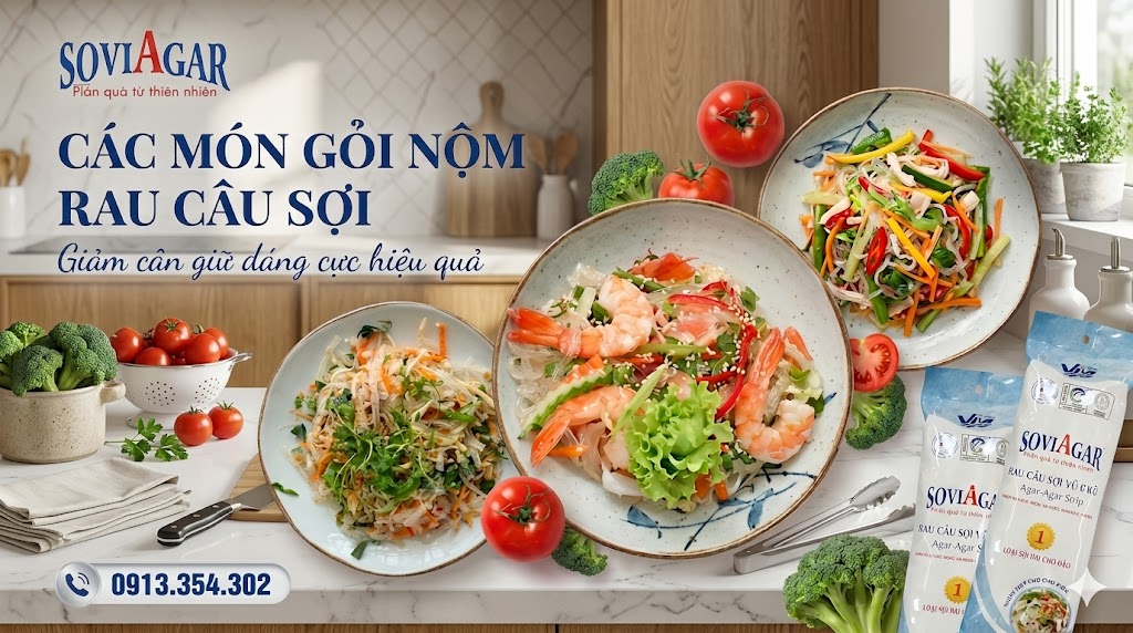 Rau Câu Sợi Vũ Minh SoviAgar – Nguyên Liệu “Hot Trend” Cho Món Ngon, Dễ Làm, Dễ Bán