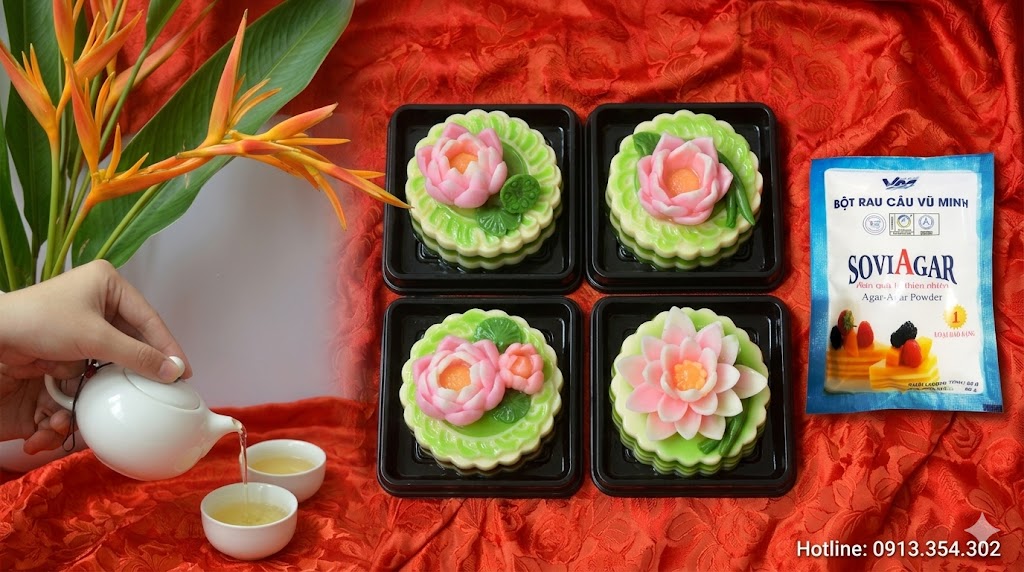 Thạch Rau Câu Hoa Sen – Vẻ Đẹp Tinh Tế Khiến Ai Cũng Mê  