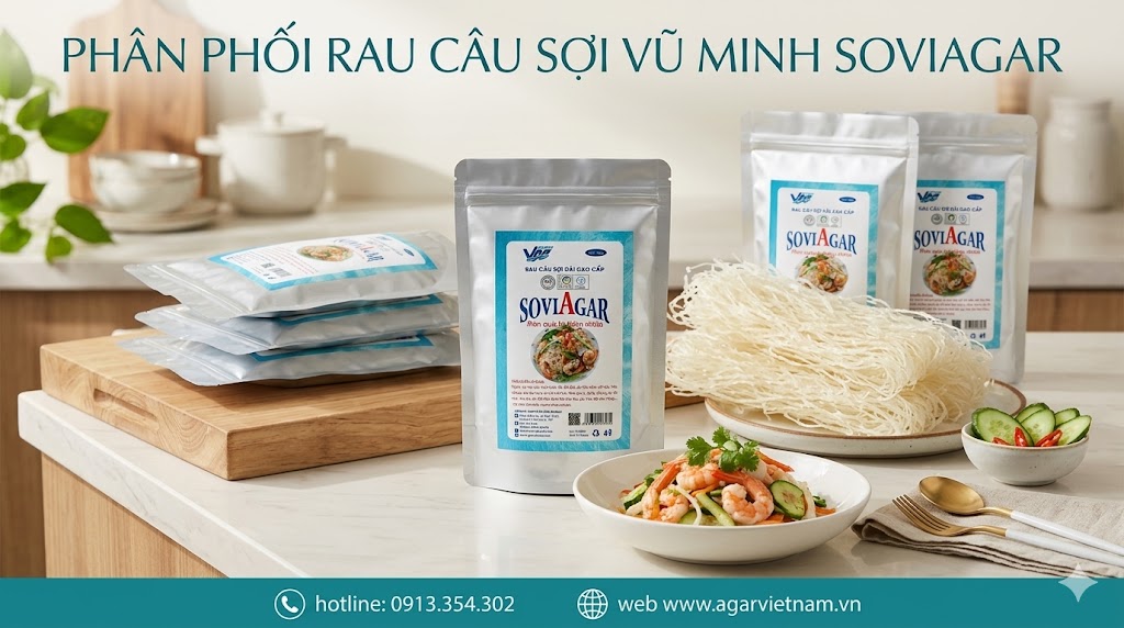 PHÂN PHỐI Rau Câu Sợi Vũ Minh SoviAgar – Giải Pháp Nguyên Liệu Chất Lượng Cho Ngành Thực Phẩm