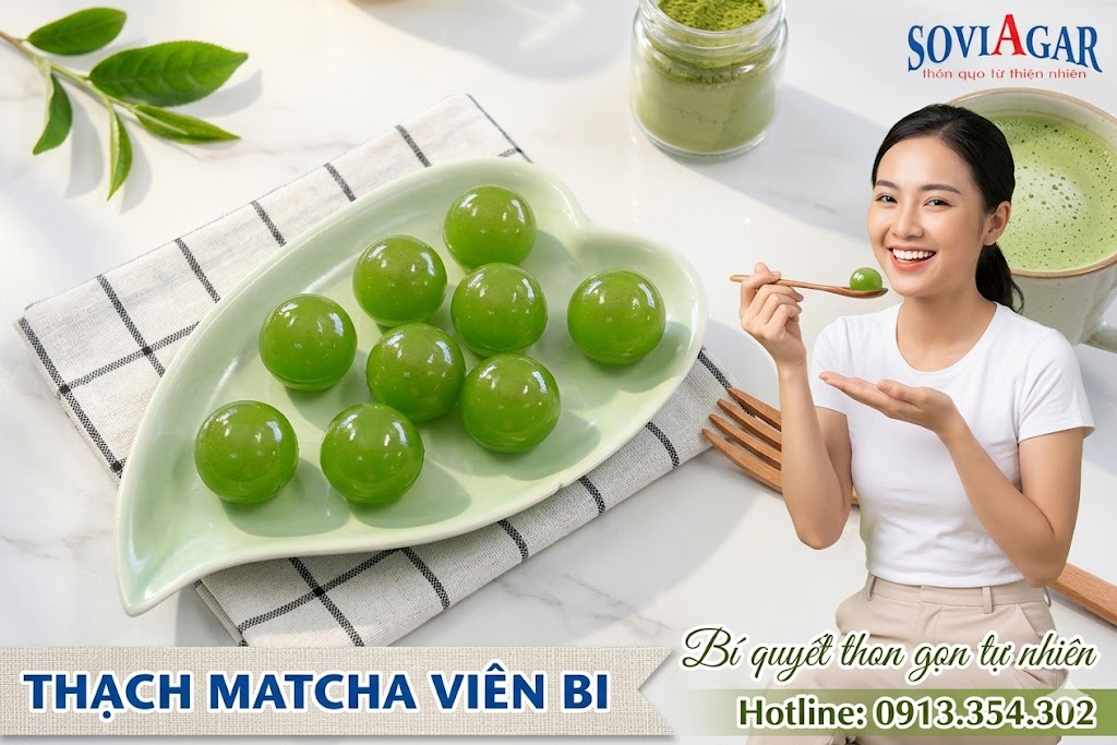 Thạch Matcha Viên Bi Nhật Bản – Món Tráng Miệng Thanh Mát Hot Được Yêu Thích