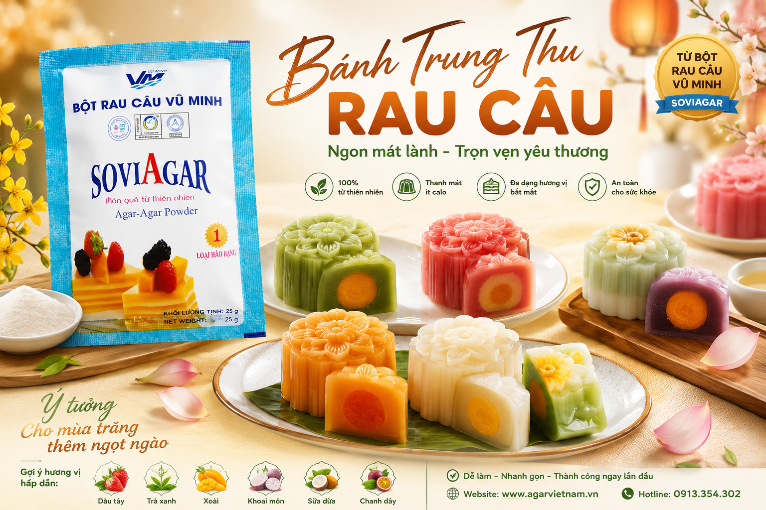 Bánh Trung Thu Rau Câu: Cách Làm Ngon, Đẹp, Đơn Giản Tại Nhà