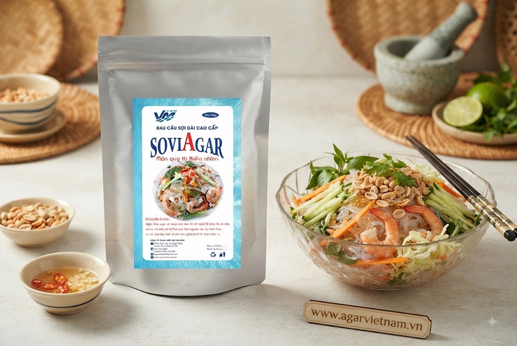 Bí Quyết Làm Nộm Rau Câu Sợi Vũ Minh Soviagar Giòn Ngon, Thanh Mát Cho Cả Nhà