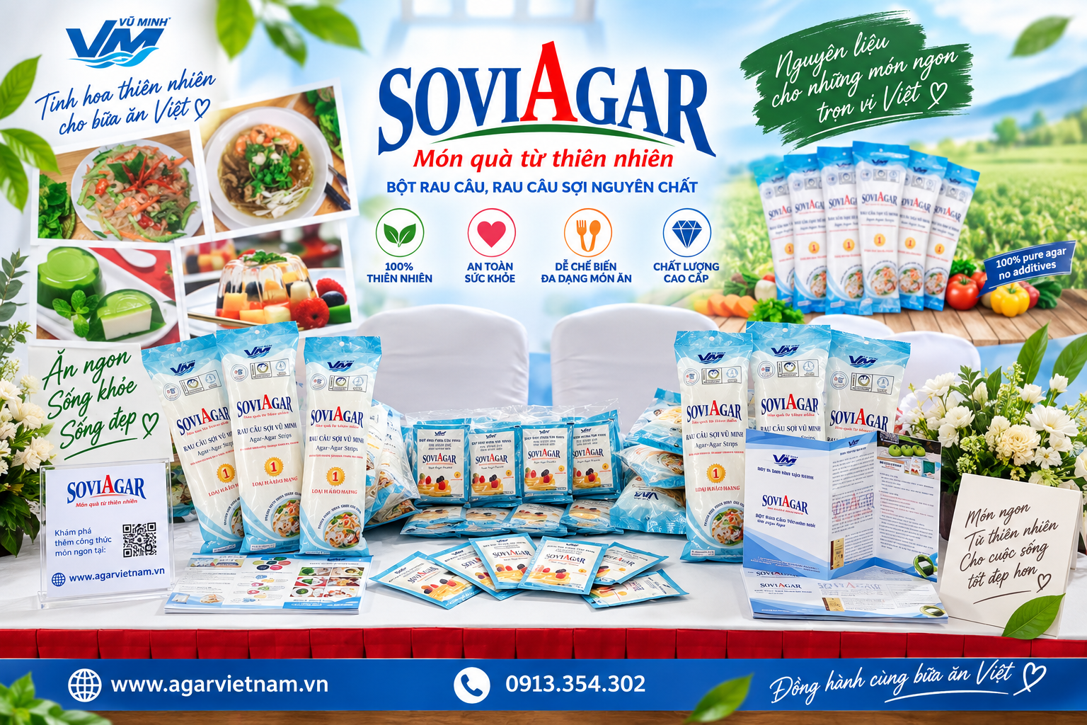 Phân Phối Bột Rau Câu SOVIAGAR – Rau Câu Sợi Vũ Minh Toàn Quốc, Chính Sách Hợp Tác Hấp Dẫn