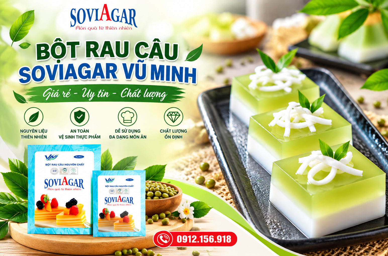Tại Sao Nên Chọn Bột Rau Câu Soviagar Vũ Minh Làm Thạch Rau Câu?