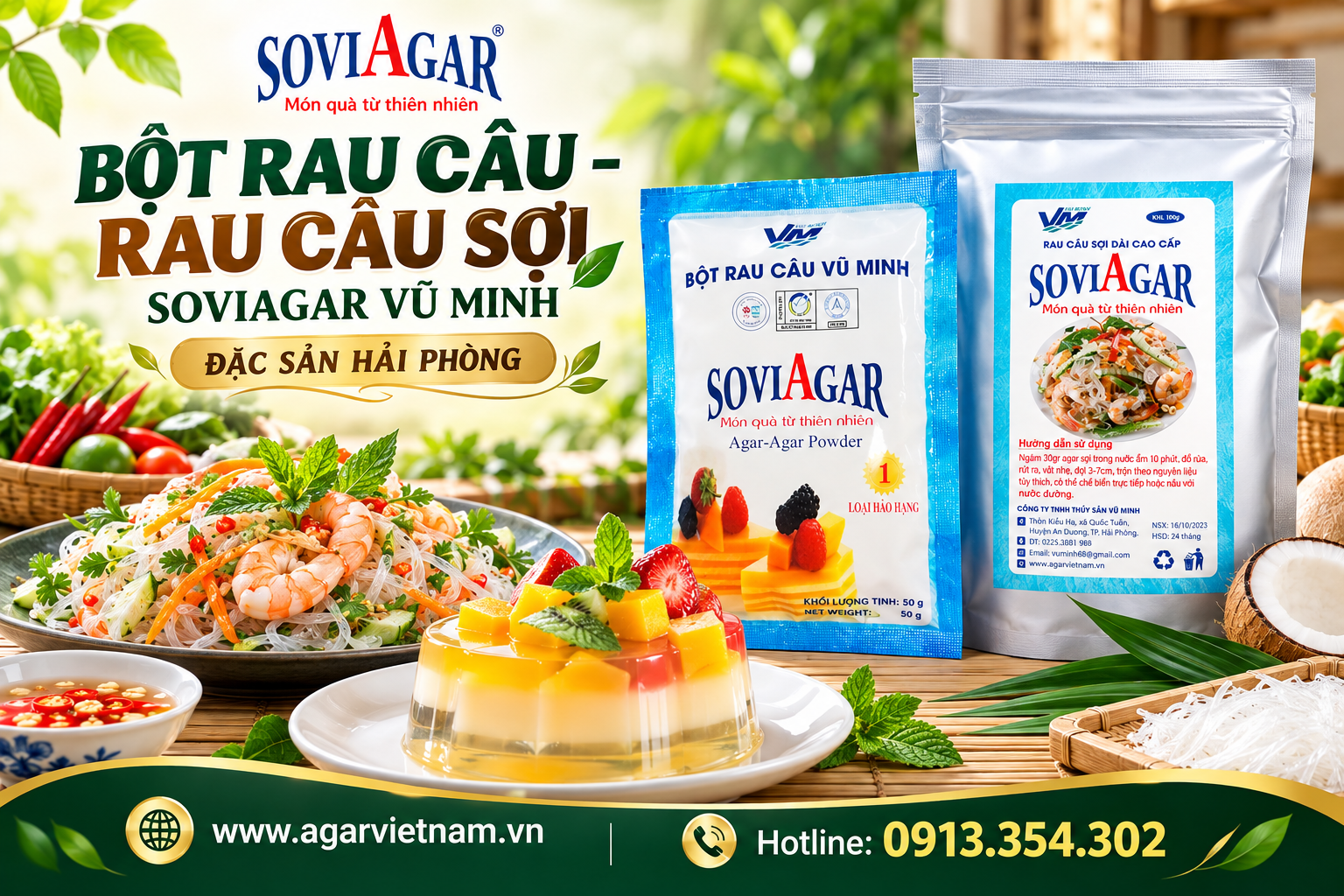 Rau Câu Vũ Minh Soviagar  – Đặc Sản Hải Phòng Thơm Ngon, Chất Lượng Cho Mọi Gia Đình