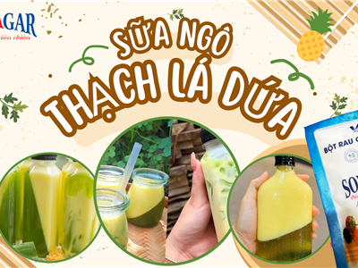 Giải Nhiệt Mùa Hè Với Ly Sữa Ngô Thạch Lá Dứa Thanh Mát