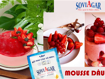 Mousse Dâu Tây Ngon Mê Ly – Mịn Mượt Nhờ Bột Rau Câu Vũ Minh SoviAgar