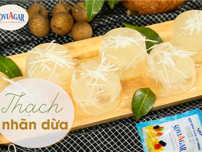 Thưởng Thức Thạch Nhãn Dừa Thanh Mát – Bí Quyết Từ Bột Rau Câu Vũ Minh