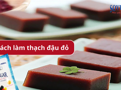 Món Ăn Giải Nhiệt Tuyệt Vời – Thạch Đậu Đỏ Từ Bột Rau Câu Vũ Minh Soviagar