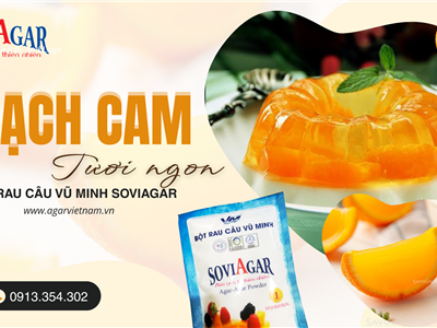 Thạch Cam Tươi Mát – Ngọt Lành Từ Bột Rau Câu Vũ Minh Soviagar