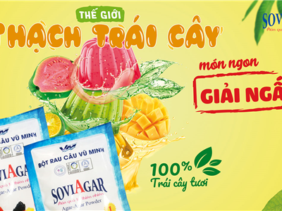 Thạch Rau Câu Trái Cây Làm Từ Bột Rau Câu Vũ Minh Soviagar – Thanh Mát, Trong Giòn, Ai Ăn Cũng Thích