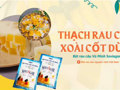 Thạch rau câu xoài cốt dừa – Món ngon giải nhiệt được yêu thích
