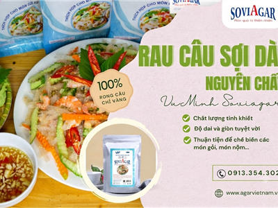 Rau Câu Sợi Vũ Minh SoviAgar – Chinh Phục Khách Hàng Bằng Độ Dai Giòn Tự Nhiên