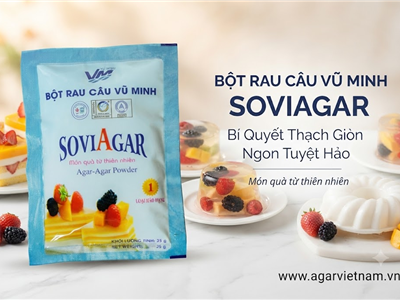 Bột Rau Câu Vũ Minh SoviAgar – Bí Quyết Làm Thạch Ngon, Thanh Mát Chuẩn Vị Tự Nhiên