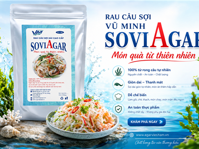 Rau Câu Sợi Vũ Minh SoviAgar – Nguyên Liệu Vàng Cho Các Món Gỏi Và Tráng Miệng Thanh Mát