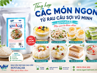 TỔNG HỢP CÁC MÓN NGON TỪ RAU CÂU SỢI VŨ MINH SOVIAGAR ĐỈNH CAO, DỄ LÀM TẠI NHÀ